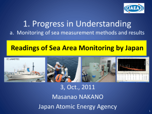 1. Progress in Understanding a. Monitoring of sea