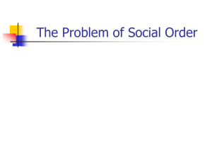 The Problem of Social Order
