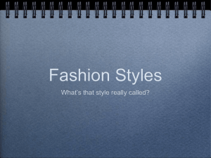 Fashion terms and styles