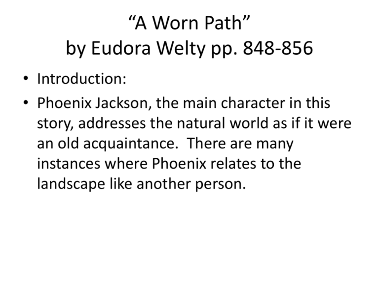 the worn path by eudora welty