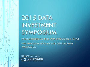 Data Investment Symposium Presentation Handouts