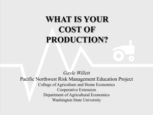 What is Your Cost of Production? - Western Risk Management Library