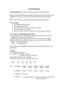 Capital Budgeting