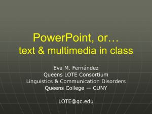 PowerPoint - Queens College