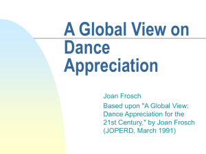 A Global View on Dance Appreciation