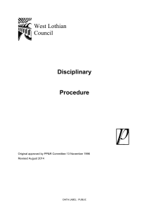 Disciplinary Procedure (Non Teaching Staff)