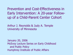 Prevention and Cost-Effectiveness in Early Intervention
