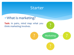 Marketing objectives