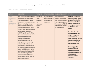 Open Data and Transparency: Actions