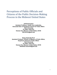 Perceptions of Public Officials and Citizens of the