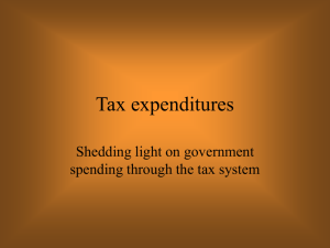Tax expenditures