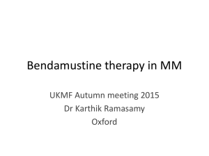 Bendamustine therapy in MM