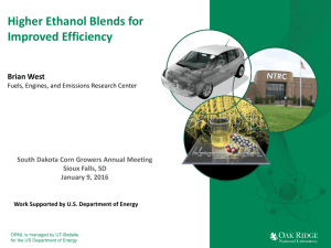 Brian West – Higher Ethanol Blends for