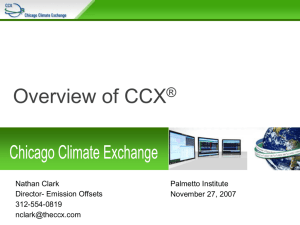 Nathan Clark - Chicago Climate Exchange
