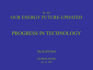 our energy future-updated progress in technology