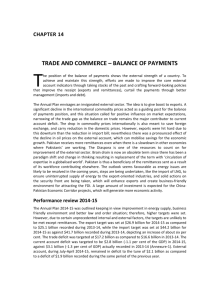 Trade and commerce – Balance of payments