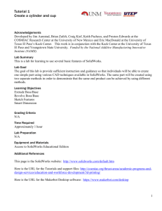 Lab Procedure 1: Creating a Cup by Extrusion and