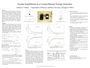 Secular Equilibrium in a Cesium/Barium Isotope