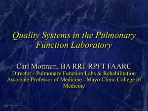 Pulmonary Diagnostics - Diagnostic Accreditation Program