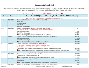 Assignment & Due Dates