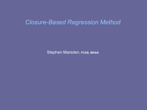 A Closure-Based Regression Method Peter Anhalt and Steve