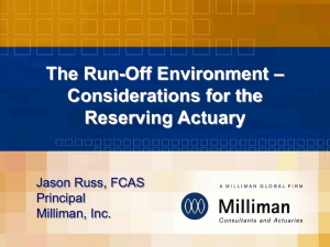 Considerations for the Reserving Actuary