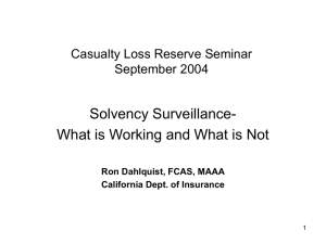 CLRS Presentation 9-8-2003 - Casualty Actuarial Society