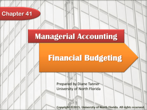 Chapters 41: Financial Budgeting