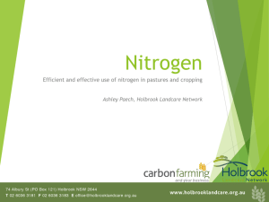 Nitrogen - Holbrook Landcare