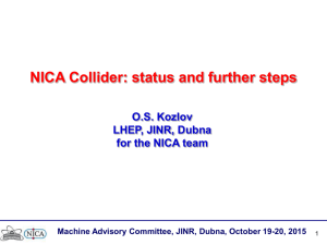 NICA Collider: status and further steps