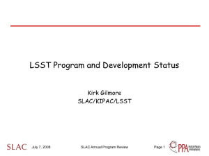 SLAC Annual Review Charts - GLAST at SLAC