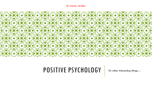 An introduction to positive psychology