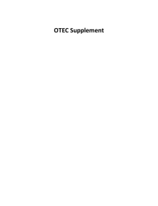 OTEC Supplement - Open Evidence Project