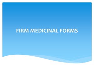 Firm medicinal forms - TMA Department Sites