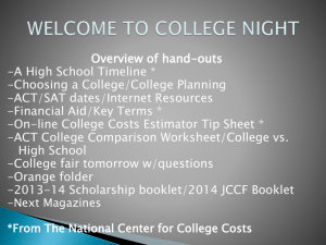 welcome to college night - Franklin Community Schools