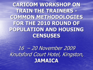 CARICOM WORKSHOP ON TRAIN THE TRAINERS