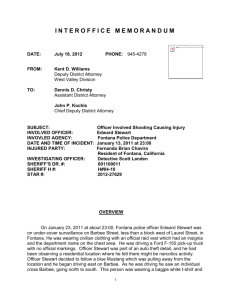 interoffice memorandum - San Bernardino County District Attorney