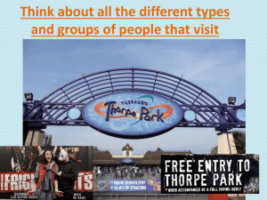 Think about all the different types and groups of people that visit