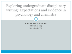 Exploring undergraduate disciplinary writing: Expectations and