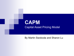 CAPM Capital Asset Pricing Model