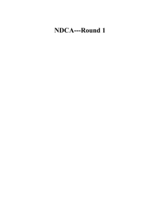 NDCA---Round 1 - NDCA Policy 2013-2014