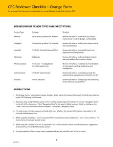 CPC Reviewer Checklist--Orange Form-