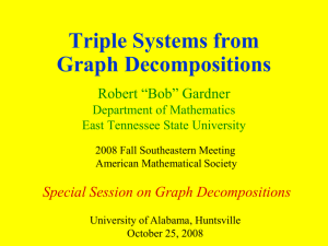 Triple Systems from Graph Decompositions - Faculty