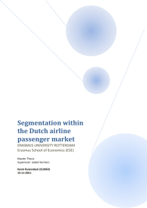 Segmentation within the Dutch airline passenger market