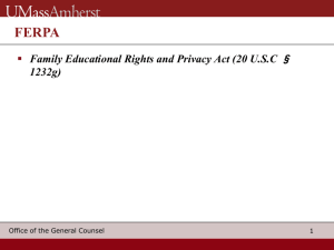 The Basics of FERPA