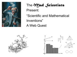 Mad Scientists Web Quest