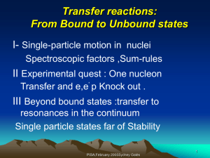 Transfer reactions from bound to unbound states