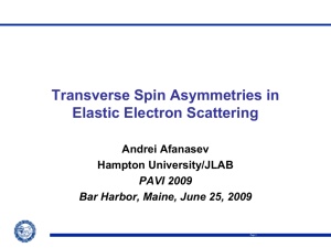 Transverse Spin Asymmetries in Elastic Electron Scattering