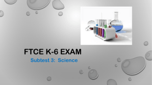 FTCE K-6 SciencE Exam