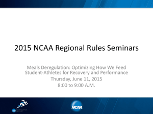 2015 NCAA Regional Rules Seminars